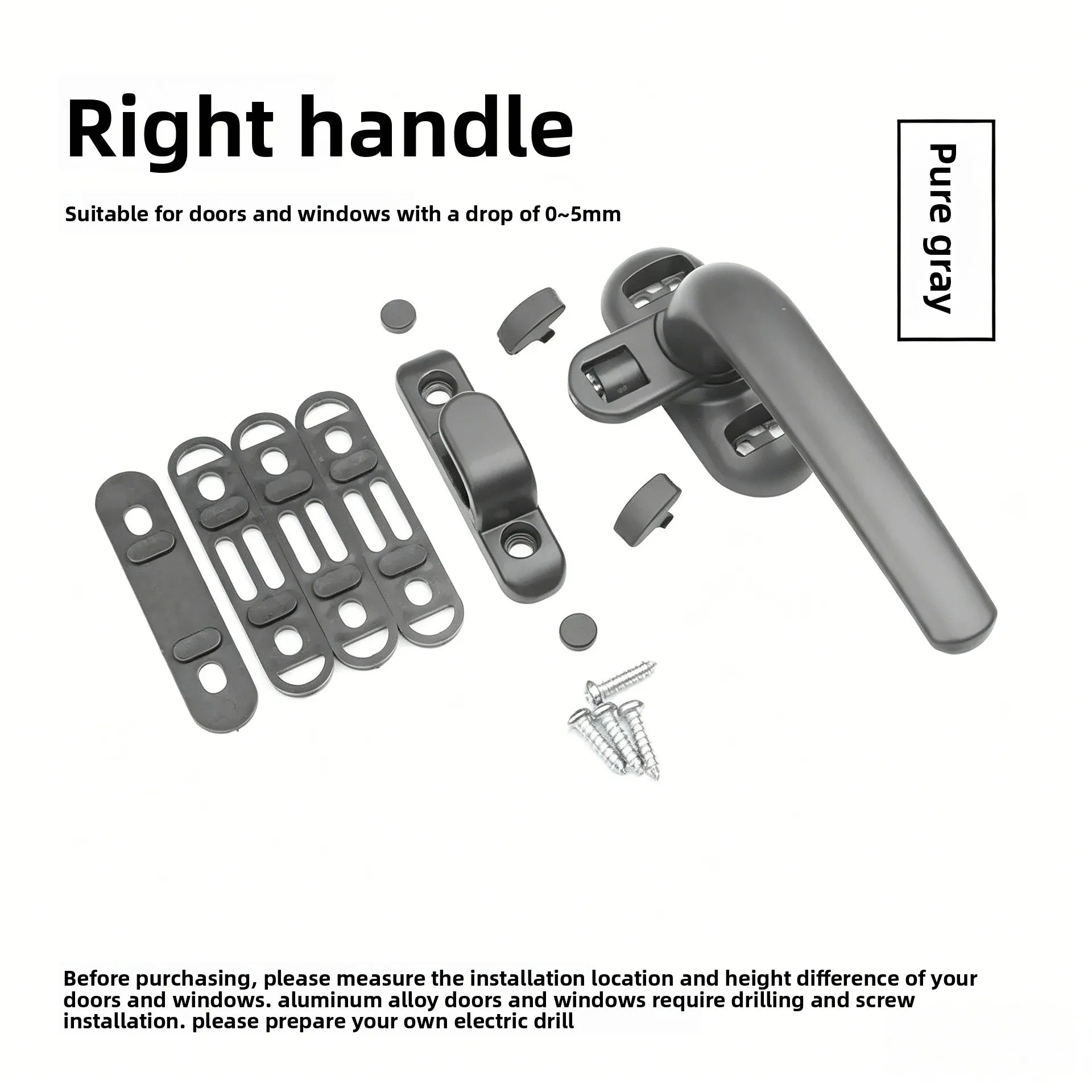 Internal and External Opening Universal Casement Window Sliding Window Aluminum Alloy Door and Window Handle Accessories