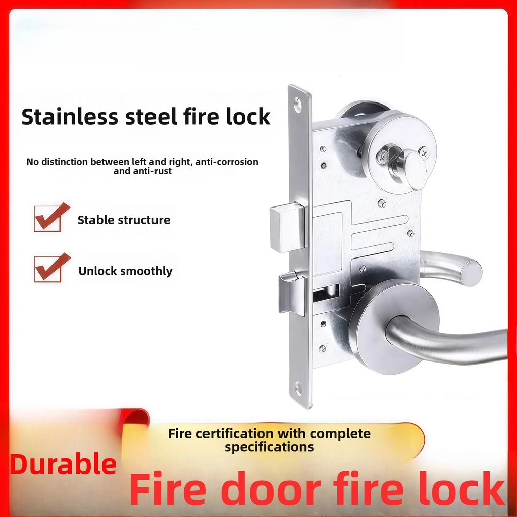 Safety Passage Escape Sliding Door Lock 304 Stainless Steel Universal Escape Fire Lock