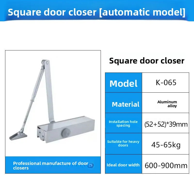 Slide Rail Square Machine Hydraulic Door Closer Silent Buffer Automatic Door Closer Aluminum Groove Door Closer