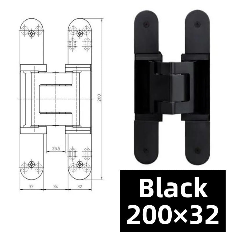 Hidden 3D Adjustable Zinc Alloy Door Hinge – Invisible Design