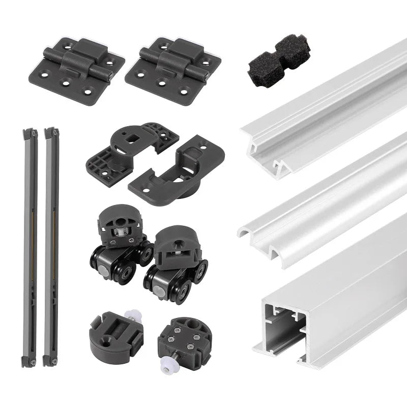 Walk-in Closet Folding Door Hardware Accessories 18 Plate Cloakroom Free Sliding Door Hanging Rail Hanging Slide Rail