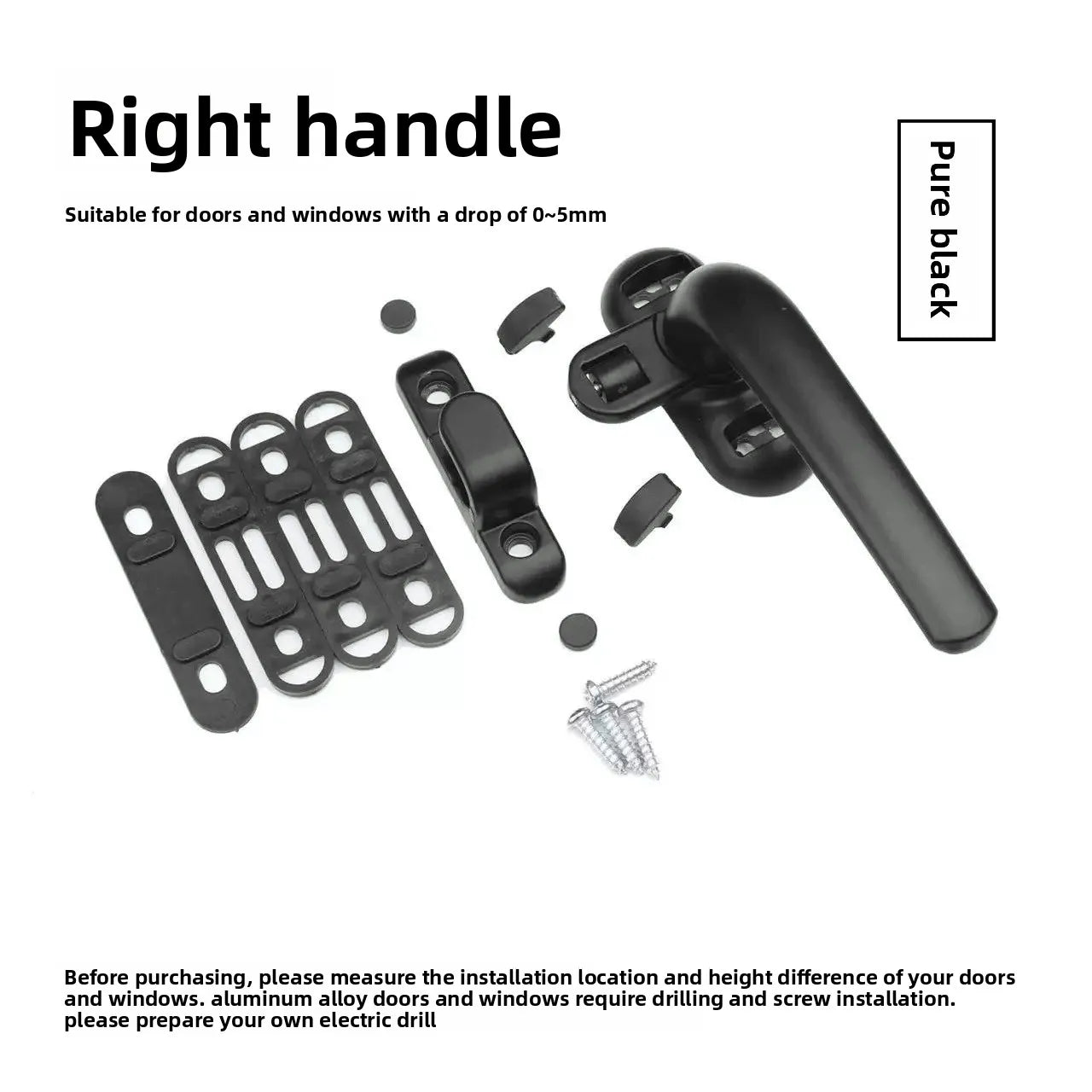Internal and External Opening Universal Casement Window Sliding Window Aluminum Alloy Door and Window Handle Accessories