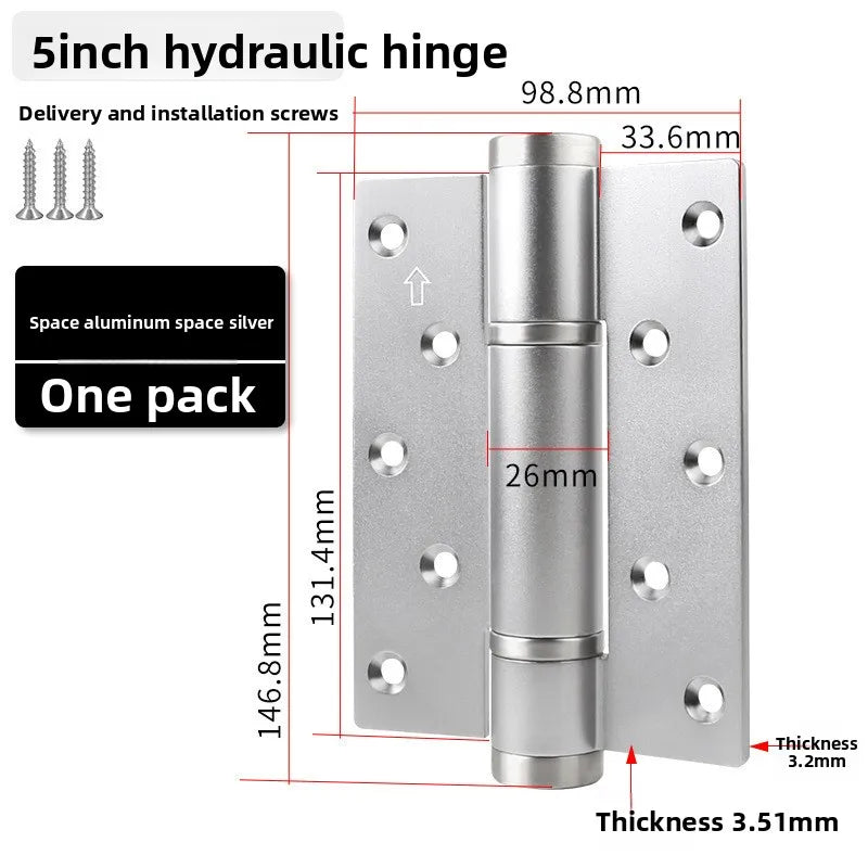 Hydraulic Buffer Invisible Hinge for Hidden Wooden Doors – Automatic & Silent
