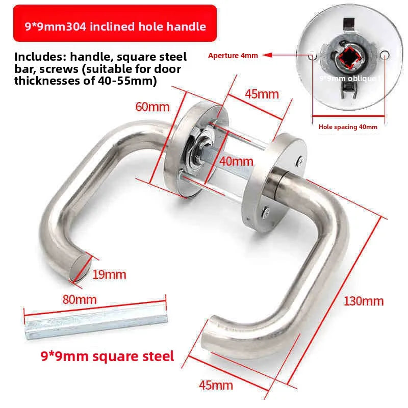 Safety Passage Escape Sliding Door Lock 304 Stainless Steel Universal Escape Fire Lock