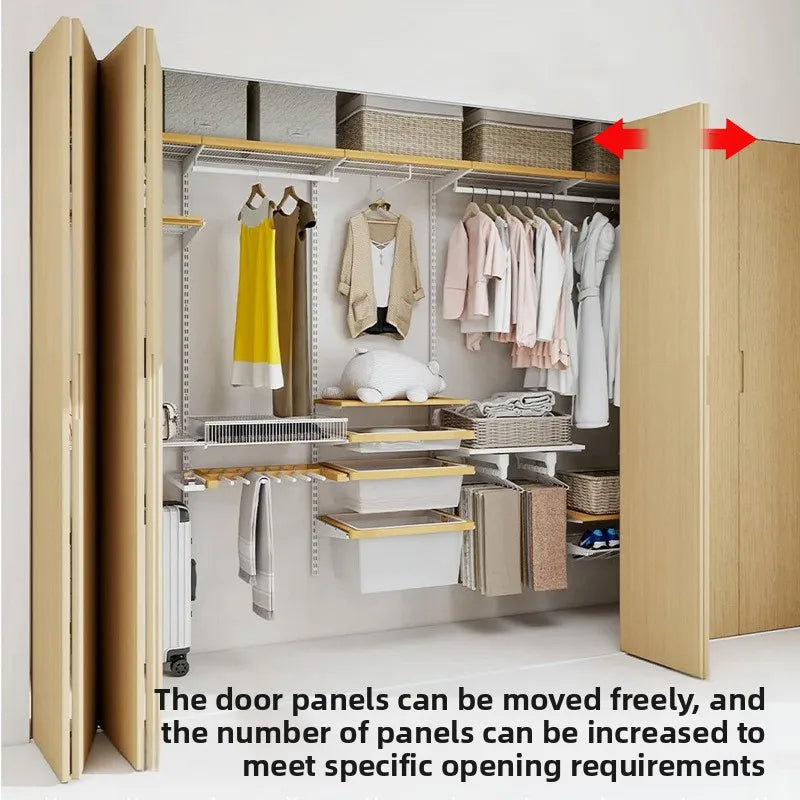 Walk-in Closet Folding Door Hardware Accessories 18 Plate Cloakroom Free Sliding Door Hanging Rail Hanging Slide Rail