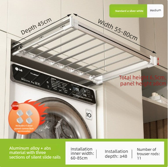 Telescopic Wardrobe Cabinet Referral Pull Hanging Pants Rack Basket Push Pull Smooth Pants Rack